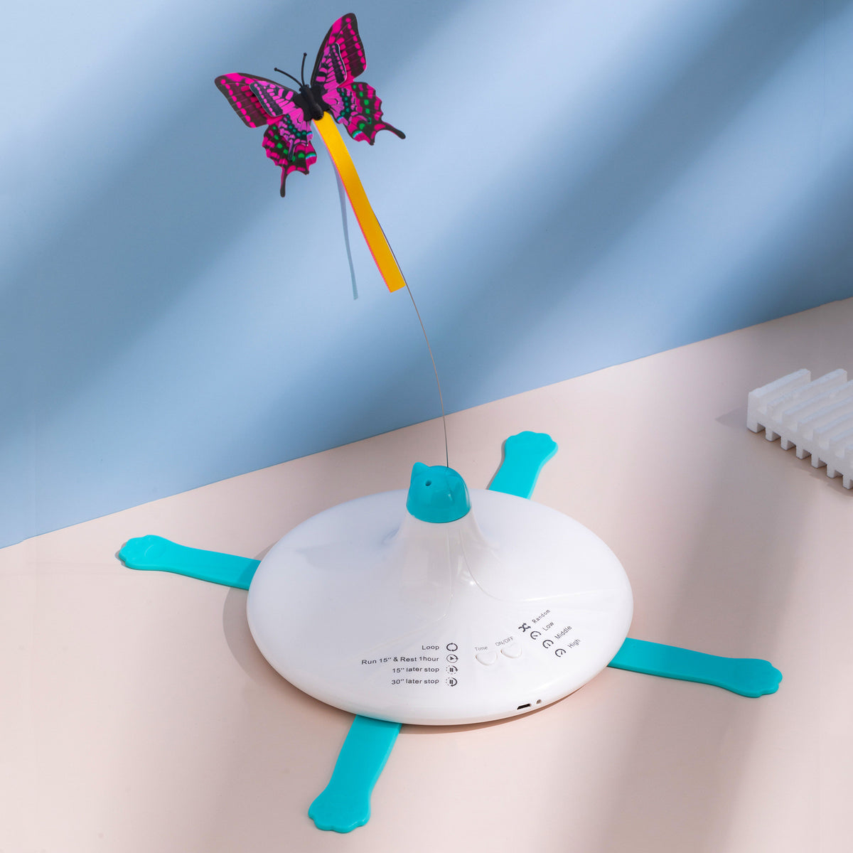 Butterfly Spinner Cat Toy, Rechargeable